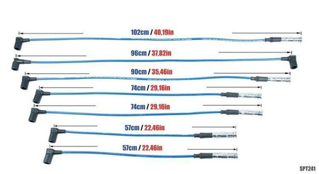 Przewody zapłonowe PowerTEC MERCEDES-BENZ 190E E G S SL 300 85-94 Niebieskie