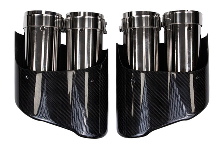 Exhaust Tip 190mmx2 enter 70mm Carbon Gloss Set