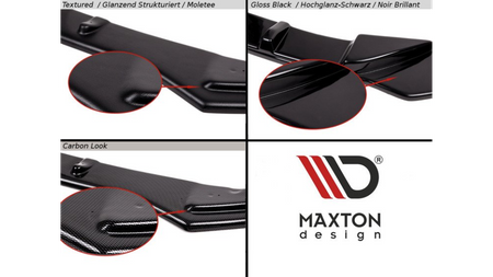 Splitter Subaru WRX STI Front v.4 Gloss Black + Red