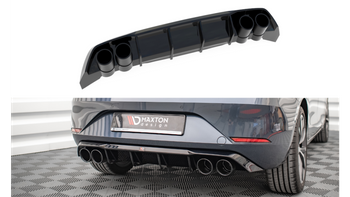 Dokładka Seat Leon FR IV Zderzak Tył + atrapa wydechu Chrome