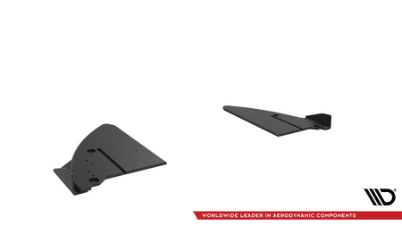 Splitter Toyota GR86 Rear Side Street Pro v.1 Black + Gloss Flaps