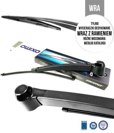 Rear dedicated silicon wiperblade with arm 330 mm