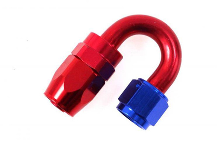 Reusable swivel hose end 180deg AN12