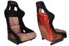 Racing seat SLIDE KS2 Premium Black Personal Words Welur & Red Glitter