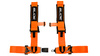 Racing seat belts Slide V2 ORANGE 4P 3" E4