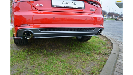 Splitter Audi A5 F5 S-Line Rear Central without Diffuser Gloss Black