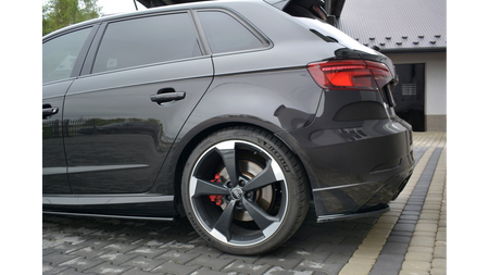 Splitter Audi RS3 8V Facelift Sportback Tył Boczne Gloss Black