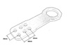 Towing bracket front red