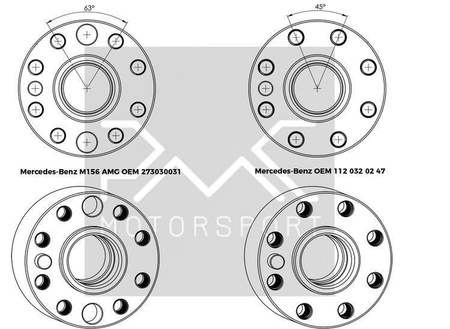 Koło zamachowe do konwersji Mercedes-Benz M113 M156 AMG - BMW M57N M57N2 GS6-53DZ HGU HGK / N54 GS6-53BZ 184mm 7.25" (P)