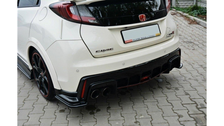 Splitter Honda Civic IX Type-R Tył Boczne Gloss Black