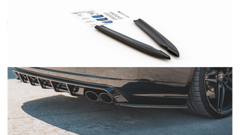 Splitter Audi S8 D4 Facelift Tył Boczne v.2 Gloss Black