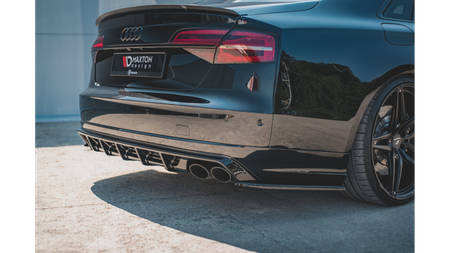 Splitter Audi S8 D4 Facelift Tył Boczne v.2 Gloss Black