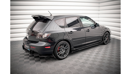 Dokładka Mazda 3 I MPS Progi Street Pro Black + Gloss Flaps