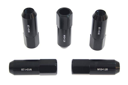 Wheel lug nuts JBR 60mm M12 x1,25 Black