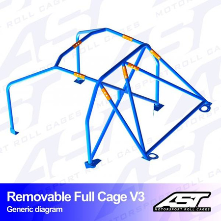 Roll Cage AUDI A3 / S3 (8V) 5-doors Sportback Quattro REMOVABLE FULL CAGE V3