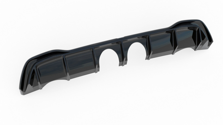 Diffuser Volkswagen Golf 8 Rear with exhaust R32 Look Gloss Black