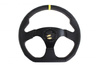 Steering wheel SLIDE 350mm offset:25mm Leather Yellow