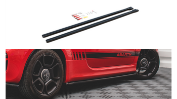 Diffuser Fiat 500 Abarth I Facelift Side Skirts Gloss Black