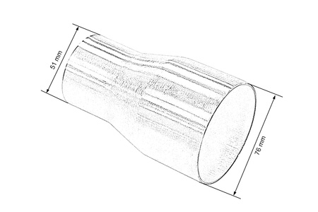 Exhaust Tip / Stainless Reducer  2-3"