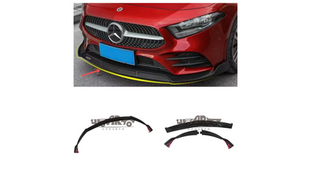 Diffuser Mercedes-Benz A W177 Front Bumper Gloss Black