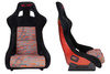 Racing seat SLIDE KS2 Premium Black Personal Words Welur & Red Glitter