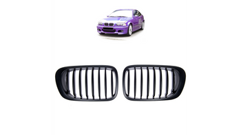 Grill BMW 3 E46 pojedyncze żeberka Matt Black
