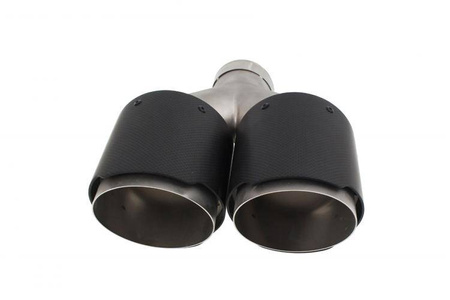 Końcówka tłumika 114mmx2 wejście 63mm Carbon Matt