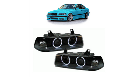 Lights BMW 3 E36 Front CCFL Black