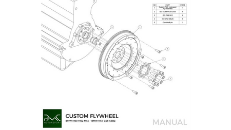 Koło zamachowe BMW M50 S50 M52 S52 M54 S54 - BMW N54 - 240mm / 9.45" 5700g / 12,9lb