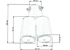 Exhaust Pipe 60x120mm enter 60mm