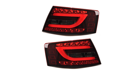 Lampy Audi A6 C6 Tył LED Red-Smoke