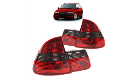 Lampy BMW 3 E46 Tył Crystal Red Smoke