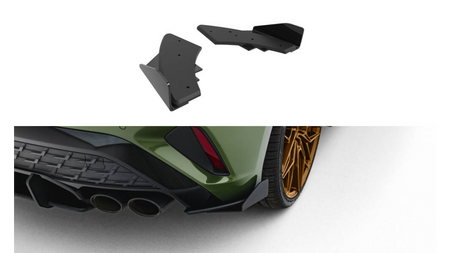 Splitter Audi S3 8Y Sportback Tył Boczne Street Pro Facelift Black + Gloss Flaps