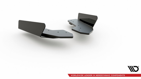 Splitter Audi RS3 8V Sportback Rear Side Racing Durability Black + Gloss Flaps