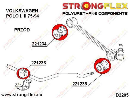 Front anti roll bar bush