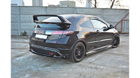 Splitter Honda Civic VIII Type-S R Rear Central without Diffuser Gloss Black