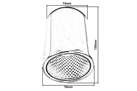 Exhaust Pipe End 76mm input 76mm 