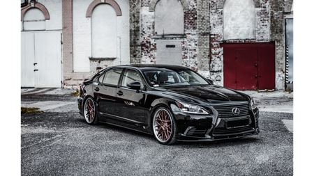 Diffuser Lexus LS Long IV Facelift Side Skirts Gloss Black