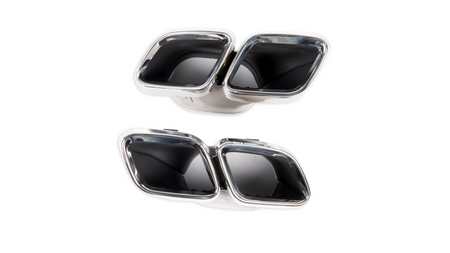 Exhaust Tail Pipes Chrome suitable for MERCEDES C-Class (W205) Sedan (S205) T-Model (A205) Convertible (C205) Coupe Facelift 2019-2021