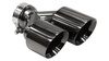 Exhaust Tip 101mmx2 enter 67mm Black Chrome Set