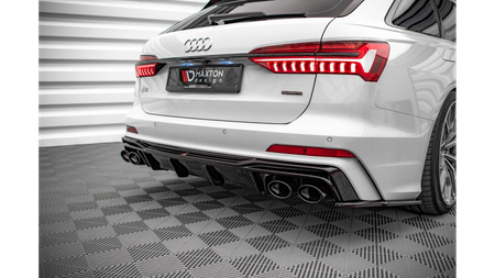 Dokładka Audi A6 C8 S-Line Zderzak Tył Gloss Black