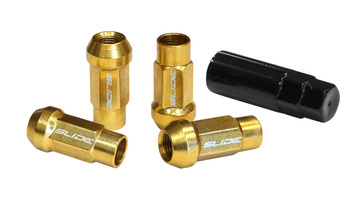 Forged wheel lug nuts SLIDE JDM Steel M12x1.5 Gold ​