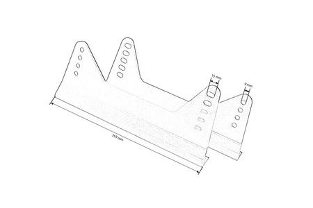 Mocowanie fotela kubełkowego lekkie FIA Aluminiowe