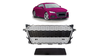 Grill Audi TT 8S Silver Matt & Gloss Black