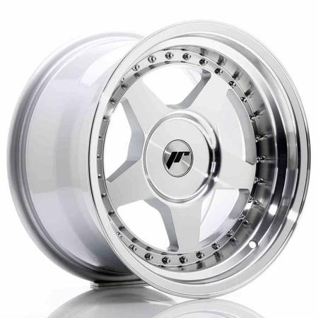 JR Wheels JR6 16x9 ET20 BLANK Mach Silver Machined Face