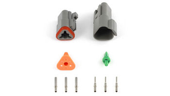 Set of plugs and pins matching Deutsch DT-3 connectors (DT06-3S + DT04-3P) - (13 Amps)