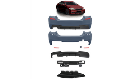 Zderzak BMW 5 F10 Tył z dyfuzorem