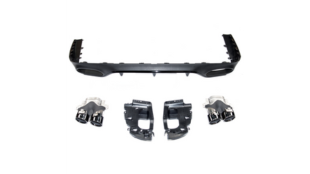 Diffuser Mercedes-Benz E C238 A238 Rear with Pipes black