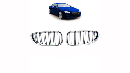 Grill BMW 6 F13 F12 F06 Dual Line Chrome & Black
