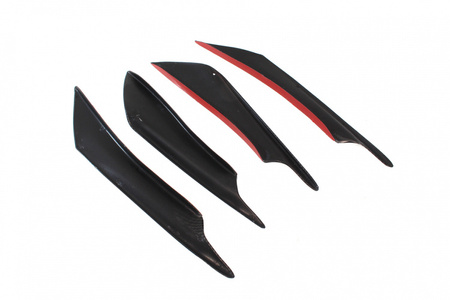 Front Bumper Splitter Fins Body Spoiler Canards 4pcs